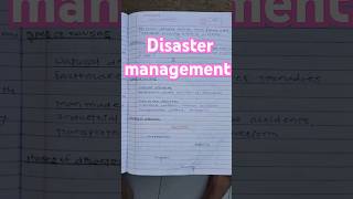 Disaster management.  #disastermanagement. #notes #chn #disaster #communityhealthnursing #nursing
