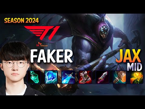 T1 Faker JAX vs TRISTANA Mid - Patch 14.4 KR Ranked CHALLENGER | lolrec