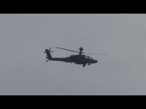AH-64 Apache Longbow Air Crops flying over Ivybridge 27-06-17 (HD)