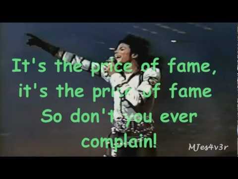 Michael Jackson - Price Of Fame (lyrics) 1080p