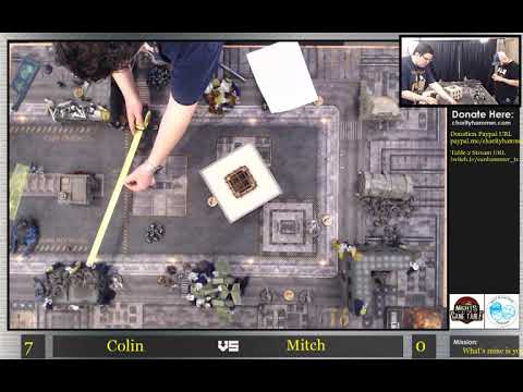 Charity Hammer Stream 1 Game 6 Part 2 - Colin Sherman (Ynarri) vs Mitch Pelham (Guard/Space Wolves)