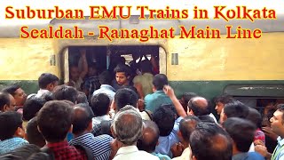 preview picture of video 'Suburban EMU Trains in Sealdah, Kolkata . Sealdah Ranaghat Main Line, Barrackpore Local at Sodpur'