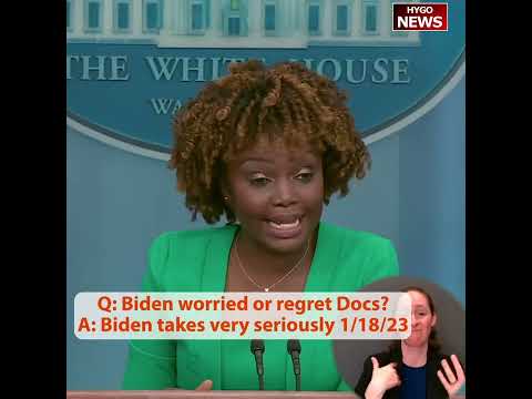 Q: Biden worried or regret Docs?A: Biden takes very seriously