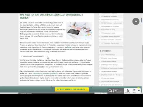 Sportwetter als Beruf (Zusammenfassung)
