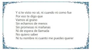 Franco De Vita - Vamos Al Grano Lyrics