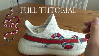FULL CUSTOM TUTORIAL "GUCCI SNAKES" [CREAM EDITION]