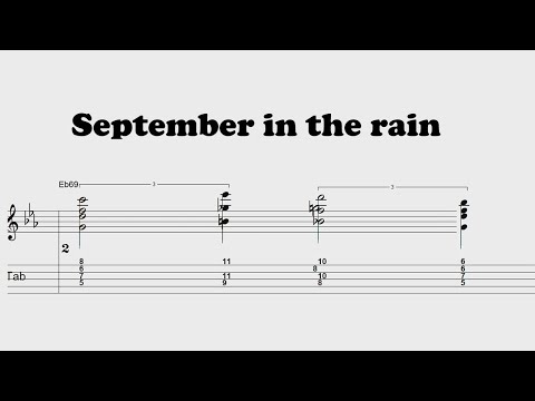 September in the rain - Jazz guitar standard - Guitar tabs | PDF download