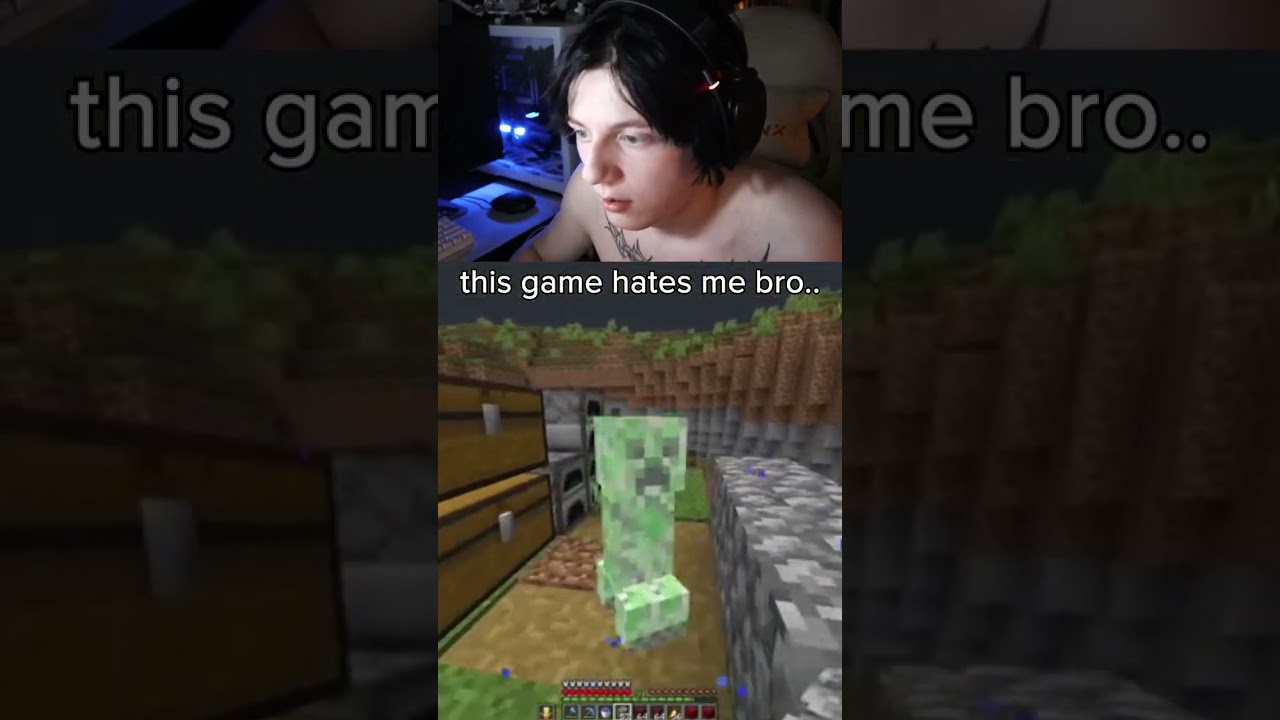im the unluckiest player ever... #minecraft #minecraftmemes #funny #meme #gaming #creebus #rage