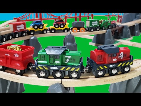ALL Brio Wooden Railway Mountain Tunnels And Longest Cargo Wooden Train Ever!