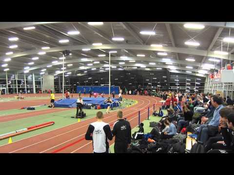 NDM Halle 1.2.2014 - 400m WJ U20 2. Zeitlauf (Zieleinlauf)