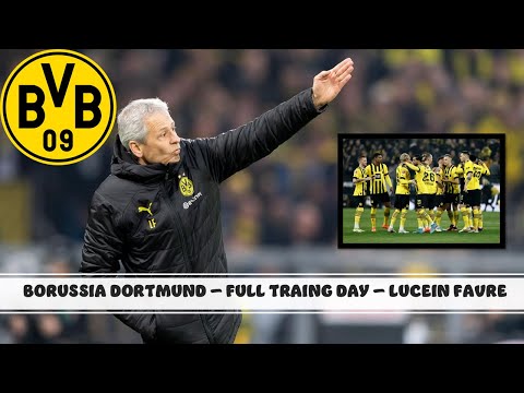 Borussia Dortmund Full Training Lucien Favre