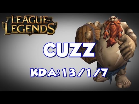Longzhu Cuzz as Gragas vs Elise (한국 재생) League Of Legends