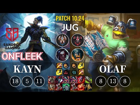 SB OnFleek Kayn vs Olaf Jungle - KR Patch 10.24