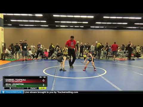 56 Lbs Semifinal - Gabriel Tsapikau, 512 Outlaw Wrestling Vs Beau Johnston, Texas Elite WC 338b