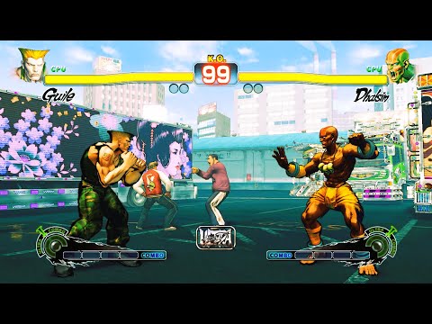 Guile vs Classic Dhalsim (Hardest) Street Fighter IV.