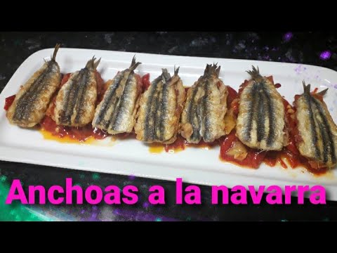 Anchoas a la navarra, un plato sencillo, sabroso y resultón que se hace en un momento.