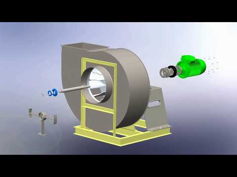 Backward curved centrifugal fan assembly