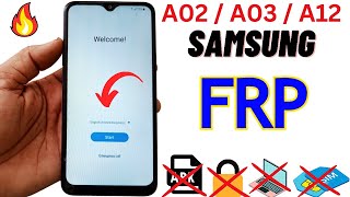 Samsung A02/A03/A12 Frp Bypass 2023 | Google Account Remove | Fix Package Disabler Failed New Update
