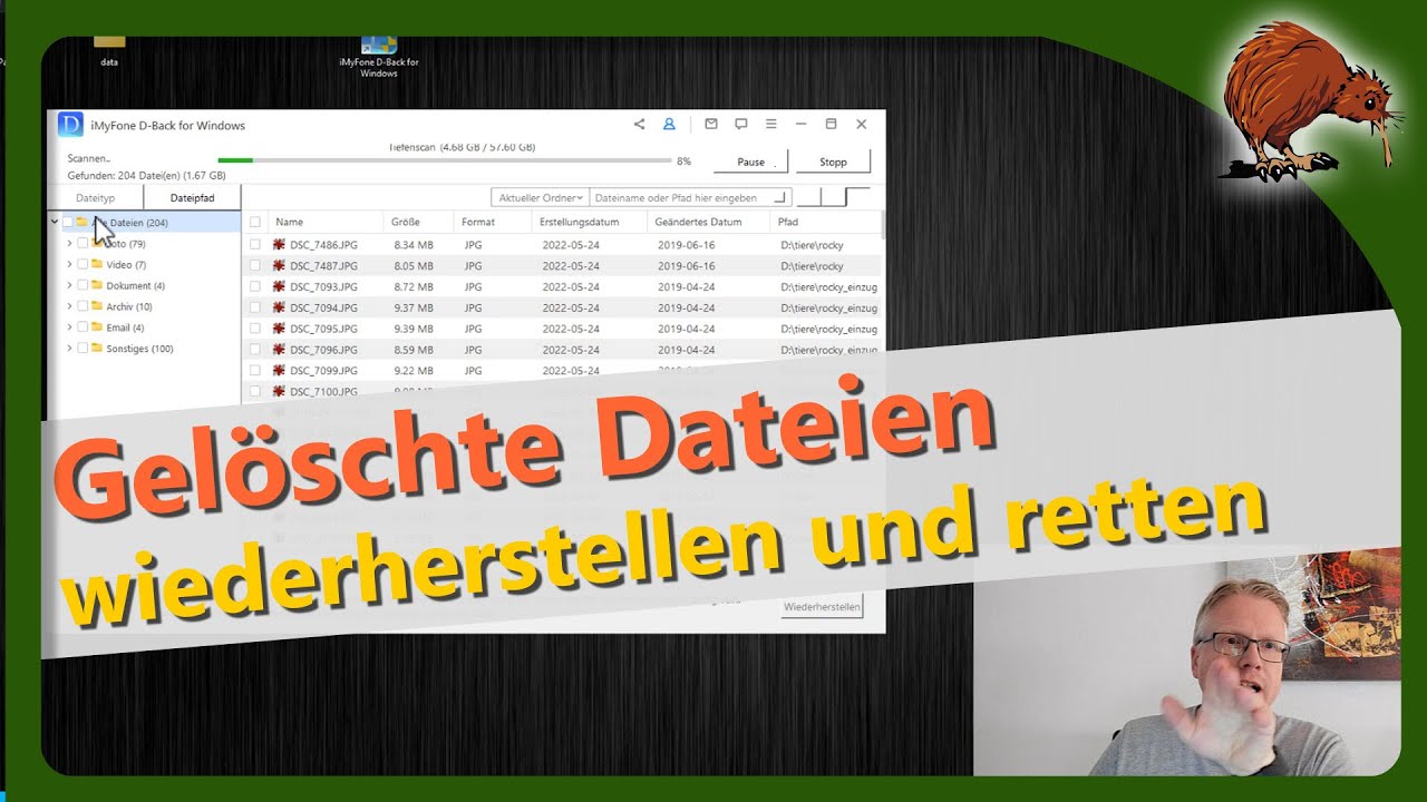 Mit iMyFone D-Back for WIndows Dateien wiederherstellen- USB/Papierkorb/Excel/Word