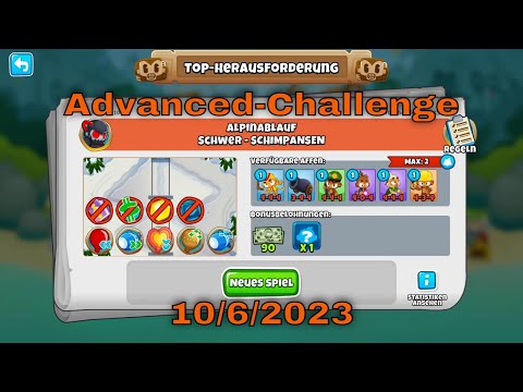 BTD6 Top Herausforderung 10.06.2023 | bloonstd6 - Advanced Challenge  - Slow Ride