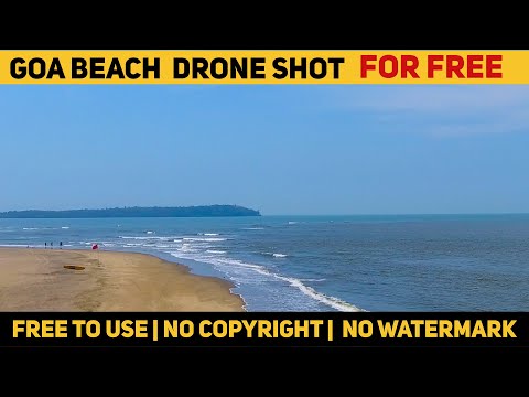 GOA BEACH DRONE SHOT#02 FREE STOCK FOOTAGE - Free commercial use | No Copyright | No watermark |