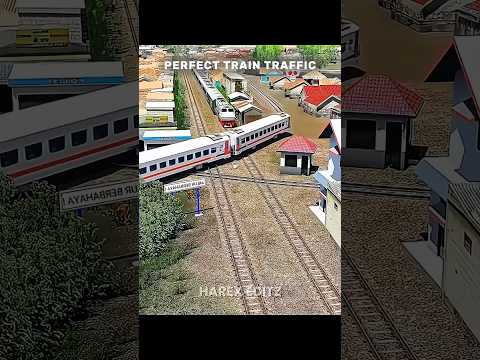 Perfect Train Traffic System #shorts #train #trend #trending #trollface