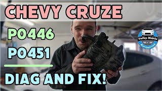 Chevy Cruze EVAP P0446, P0451 Diagnosis and Repair | Fuel Tank Pressure Sensor and Vent Performance