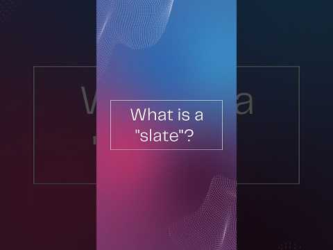 What's a \slate\? | Acting Terms