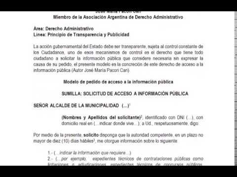 MODELO de DERECHO de PETICIÓN de INFORMACIÓN - Guía Útil