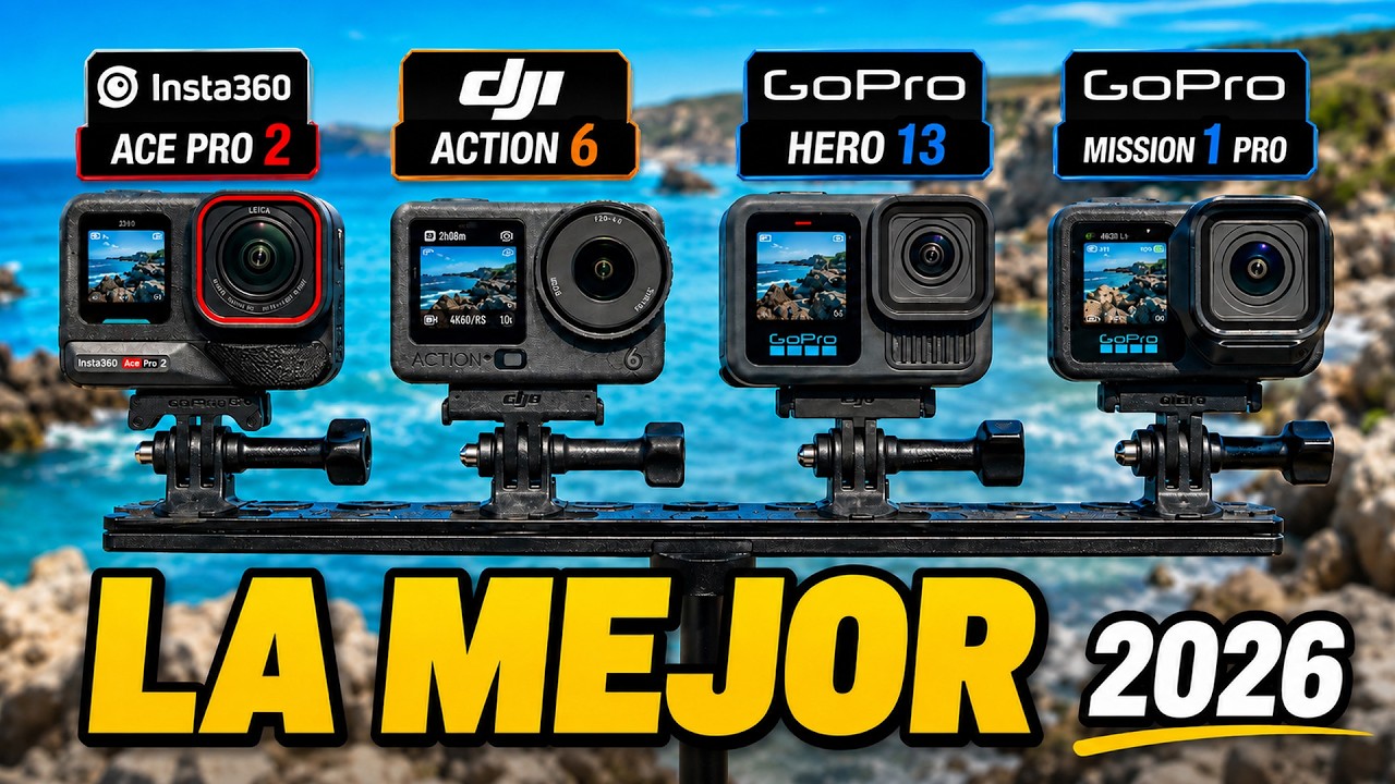 GoPro vs DJI vs Insta360 | La MEJOR CÁMARA de ACCIÓN de 2026