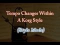 KORG PA3X - How to change Tempo within a Style ...