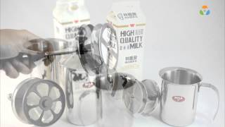 慶泰餐具--手動奶泡杯的操作方法