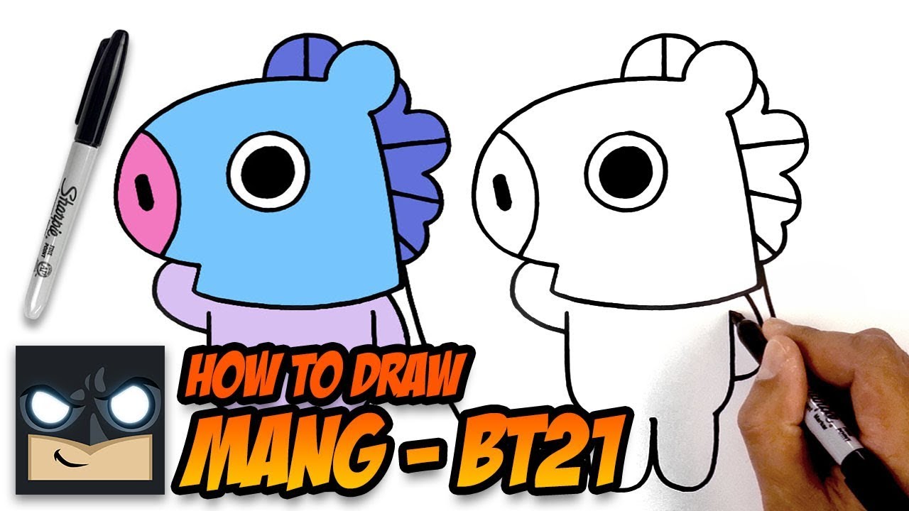 How to Draw BT21 | Mang | Step-by-Step Tutorial for Beginners