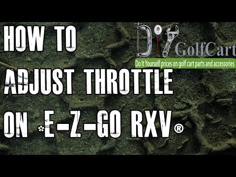 Part of a video titled How to Adjust Governor on EZGO RXV Gas Golf Cart | Speed Increase