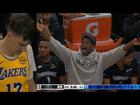 Fan yells "Who is number 12?" and Anthony Edwards yells back "I don't know" 😭