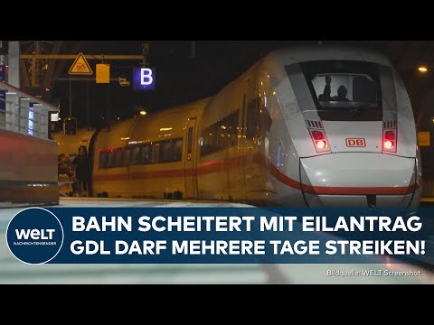 DEUTSCHE BAHN: Antrag abgewiesen! GDL darf mehrere Tage streiken! Das kommt nun auf Deutschland zu