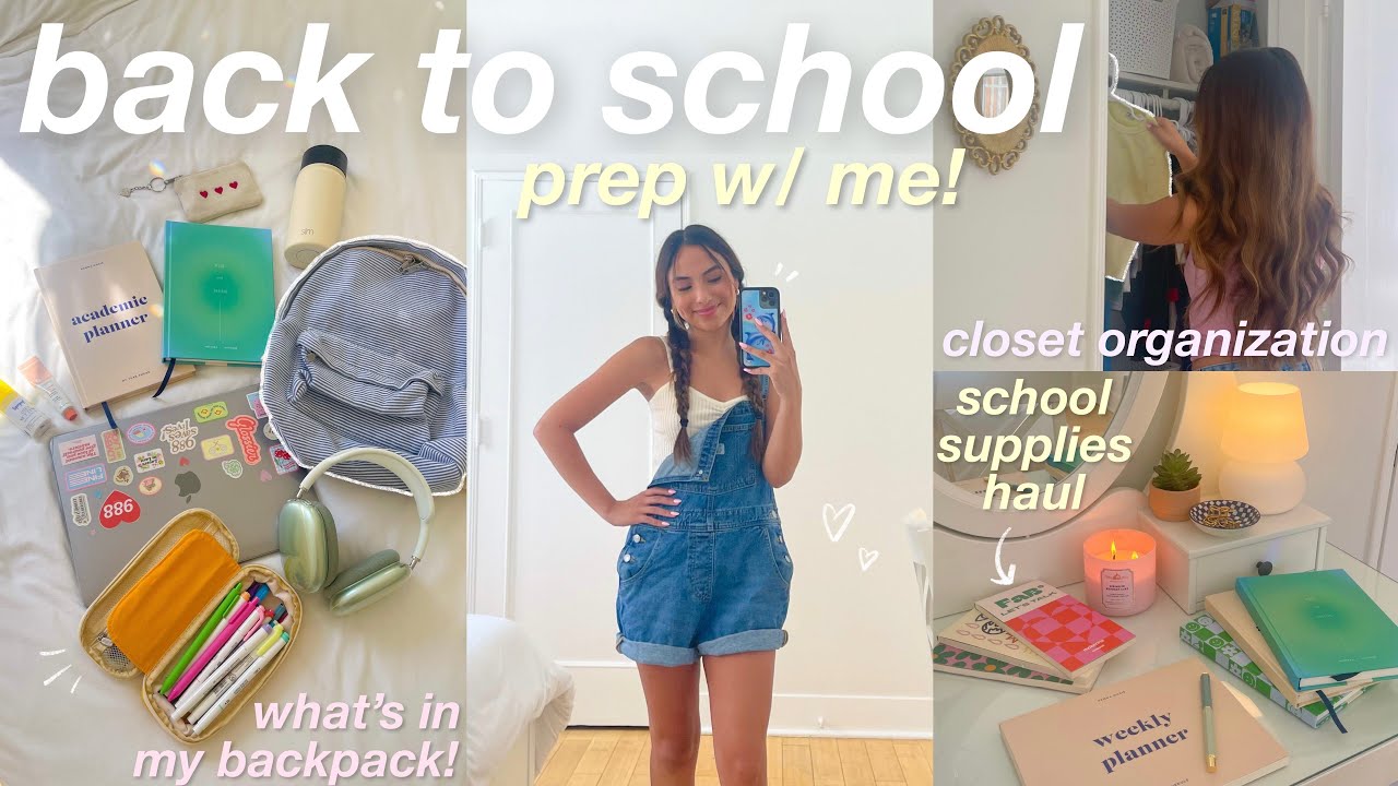 GET ORGANIZED FOR BACK TO SCHOOL WITH ME! SCHOOL SUPPLIES HAUL, WHAT'S IN MY BACKPACK, ROUTINES, ETC