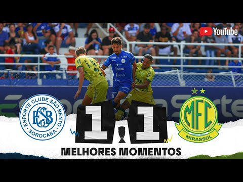 Gols e lances de São Bento x Mirassol