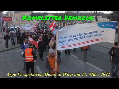 11.3.2022: KOMPLETTER DEMOZUG von ARGE PERSPEKTIVEN-DEMO in Wien