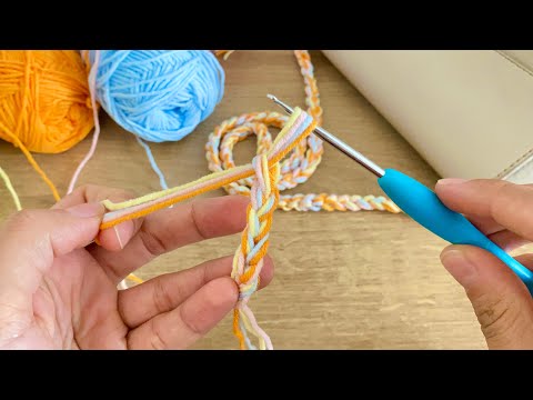 5-Minute Crochet Bag Strap | Quick & Easy Tutorial 5 dk rengarenk örgü çanta sapı tarifi çok kolay 