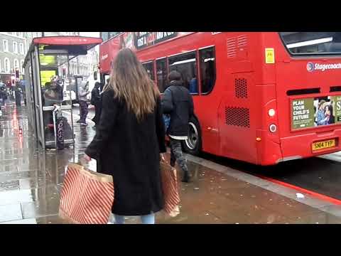 Enviro 400 Hybrid Euro 6 12314 SN14TYP Stagecoach Route 205 with the Ramp Closing at Kings Cross Stn