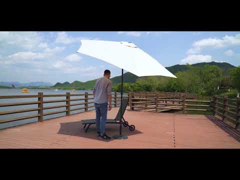 Costway 10' 6 Ribs Patio Umbrella with Crank