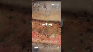 Salmon on the blackstone🔥#blackstonegriddle #blackstone #cook #fish  #salmon #griddlecooking #food