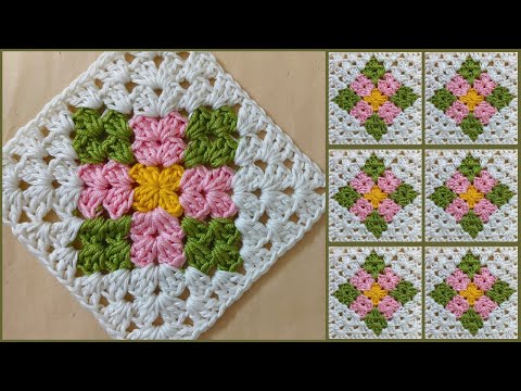Crochet Flower Tile design 👉Best For Beginner's | Beautiful living Area Carpet Design @sara1111