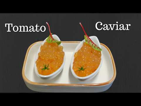 Direct Spherification: Transparent Tomato Caviar
