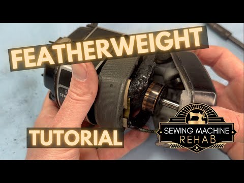How to take apart the motor on a Singer Featherweight: Singer Featherweight Tutorial - Part 7