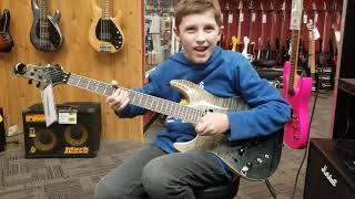 Video thumbnail for Christian Goss 13 years old demos a schecter C-1 FR-S SLS Elite left handed 03/07/20 by Christian Goss Pure Guitar