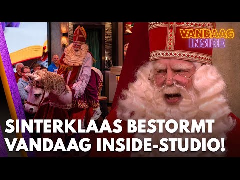 Sinterklaas zorgt met paard voor CHAOS in Vandaag Inside-studio | VANDAAG INSIDE