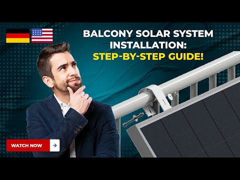 Part of a video titled A Step-by-Step Guide to Installing Your Own Balcony Solar Power Plant