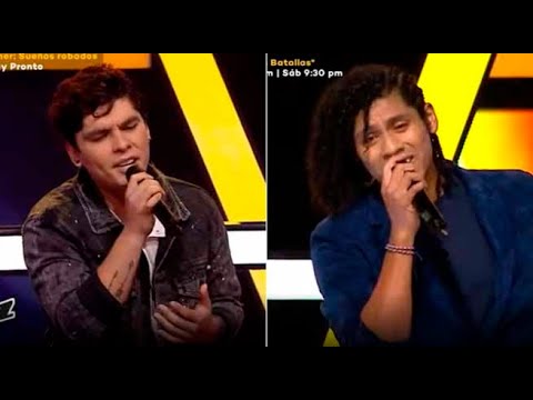 Jean Paul Moreno y Juan De Dios Valdivia cantaron “Guapa” en la segunda batalla de la noche